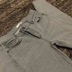 Women LOFT Light Grey Jeans Ankle Length Size 27